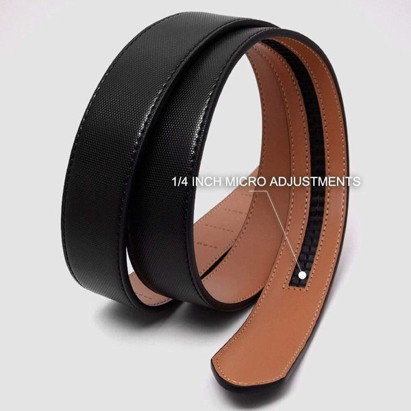 Men's Leather Ratchet Belt With Orthodox Automatic Buckle Genuine Leather Belts For Men