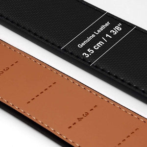 Men's Leather Ratchet Belt With Orthodox Automatic Buckle Genuine Leather Belts For Men