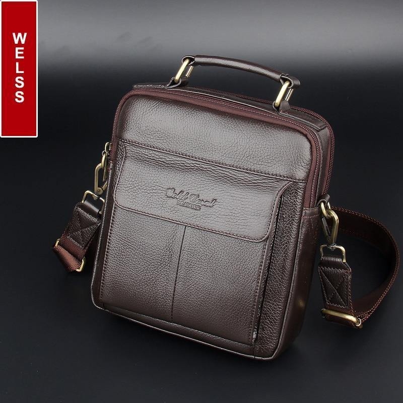 Planet Gates Men's messenger bags 100% natural genuine leather handbags Famous brand men fashion casual shoulder bags