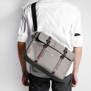 Planet Gates Men's Messenger Bags Canvas Shoulder Bag Fashion Men Business Solid Color Travel Handbag for 13 Inch Laptop