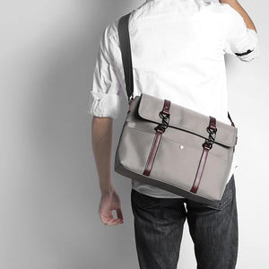Planet Gates Men's Messenger Bags Canvas Shoulder Bag Fashion Men Business Solid Color Travel Handbag for 13 Inch Laptop