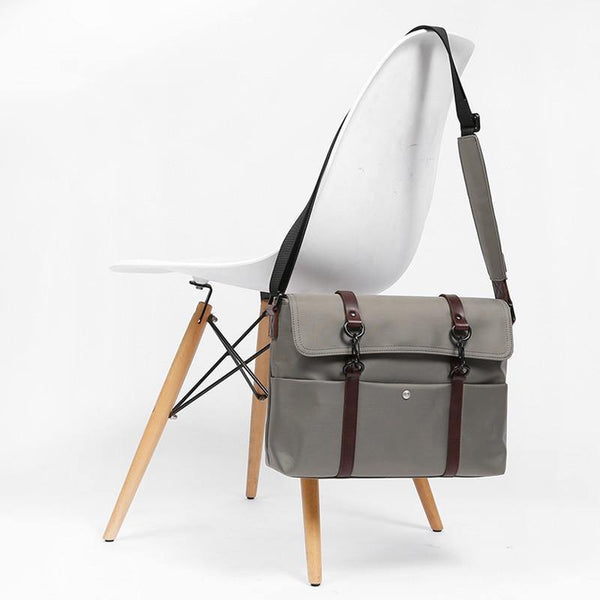Planet Gates Men's Messenger Bags Canvas Shoulder Bag Fashion Men Business Solid Color Travel Handbag for 13 Inch Laptop