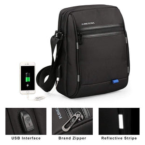 Planet Gates Men's Messenger Bags Waterproof Men's School Business Carrying Handle Bag 9.7 inches Fashion Shoulder Crossbody Bags