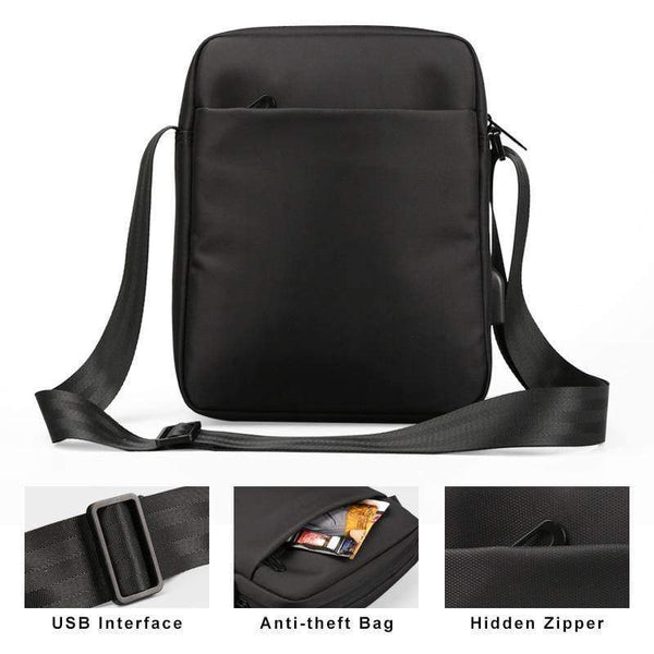 Planet Gates Men's Messenger Bags Waterproof Men's School Business Carrying Handle Bag 9.7 inches Fashion Shoulder Crossbody Bags