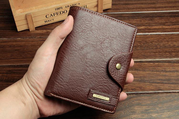 Planet Gates Men's Passport Wallet Best Leather High Capacity Men Wallets High Quality New Fashion Man  Coin Purse Card Holder Bags