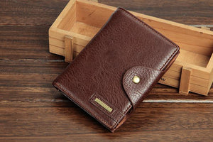 Planet Gates Men's Passport Wallet Best Leather High Capacity Men Wallets High Quality New Fashion Man  Coin Purse Card Holder Bags