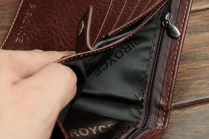 Planet Gates Men's Passport Wallet Best Leather High Capacity Men Wallets High Quality New Fashion Man  Coin Purse Card Holder Bags