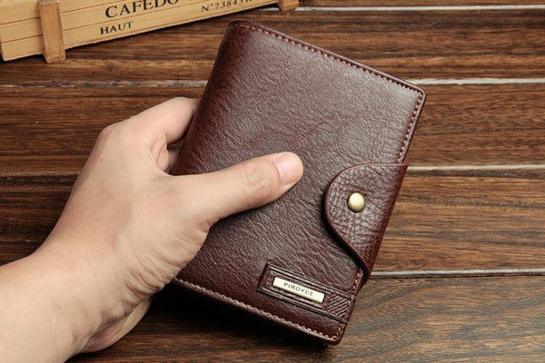 Planet Gates Men's Passport Wallet Best Leather High Capacity Men Wallets High Quality New Fashion Man  Coin Purse Card Holder Bags