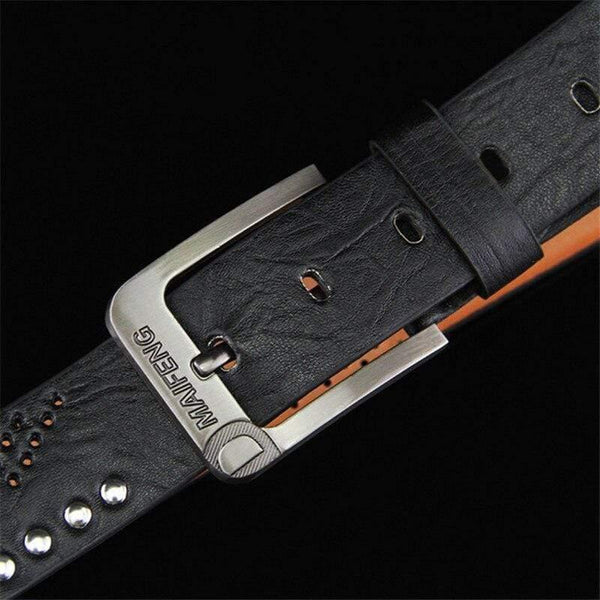 Men's Rivet Belt Fashion Trousers Pin Buckle Belt Wild Retro Strap Male New Luxury Belt Cummerbunds Ceinture Homme