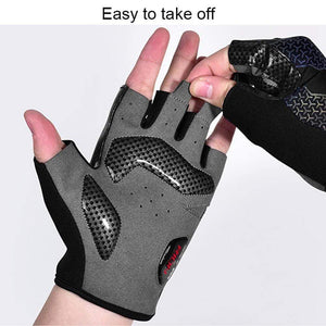 Planet Gates Men's Shockproof Gel Pad Cycling Glove Half Finger Sport Gloves Summer Bicycle Gym Fitness Gloves Anti-slip MTB Bike Gloves