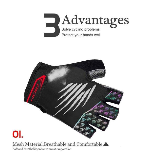 Planet Gates Men's Shockproof Gel Pad Cycling Glove Half Finger Sport Gloves Summer Bicycle Gym Fitness Gloves Anti-slip MTB Bike Gloves