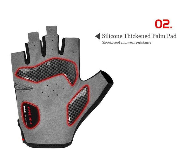 Planet Gates Men's Shockproof Gel Pad Cycling Glove Half Finger Sport Gloves Summer Bicycle Gym Fitness Gloves Anti-slip MTB Bike Gloves