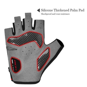 Planet Gates Men's Shockproof Gel Pad Cycling Glove Half Finger Sport Gloves Summer Bicycle Gym Fitness Gloves Anti-slip MTB Bike Gloves