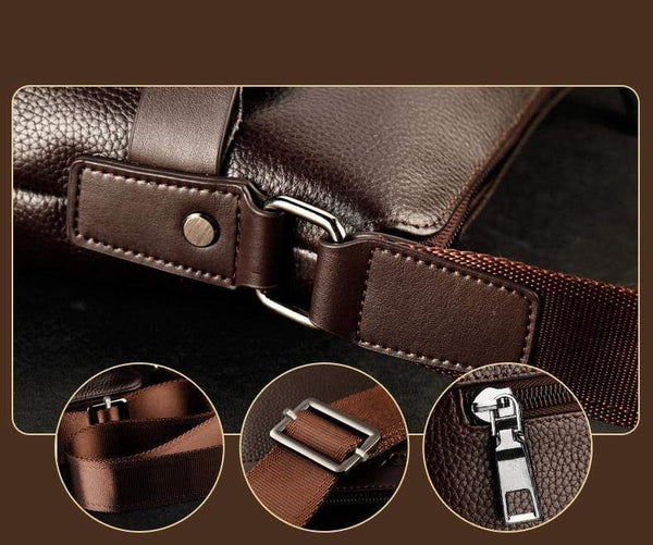 Planet Gates Men's shoulder bag courier handbag large PU leather shoulder bag men handbags high-capacity leisure briefcase