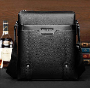 Planet Gates Men's shoulder bag courier handbag large PU leather shoulder bag men handbags high-capacity leisure briefcase