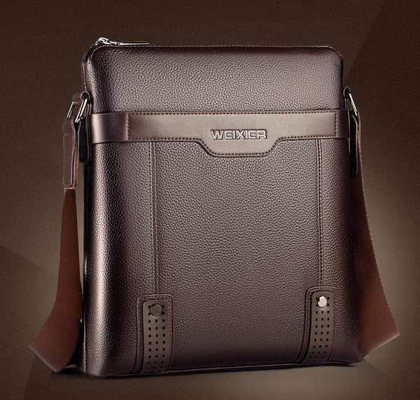 Planet Gates Men's shoulder bag courier handbag large PU leather shoulder bag men handbags high-capacity leisure briefcase