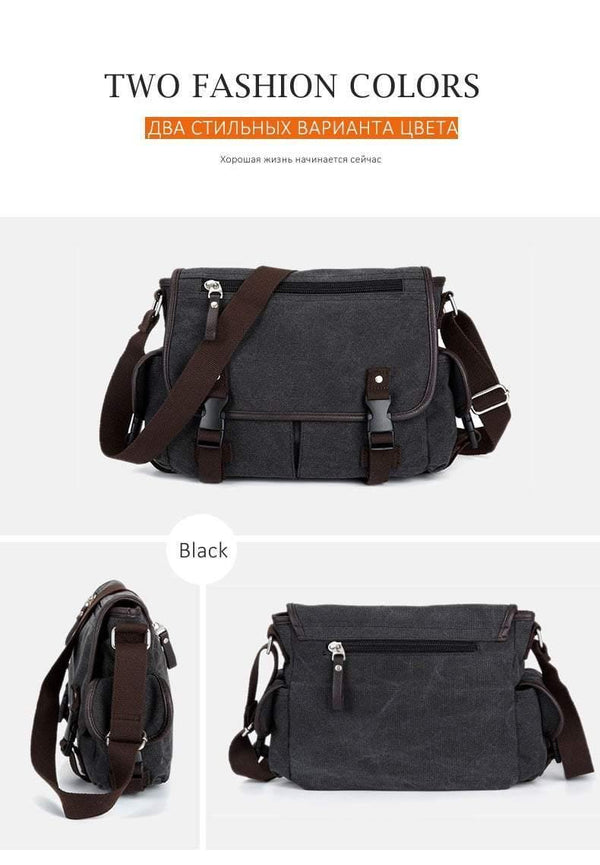 Planet Gates Men's Shoulder Bag Travel Crossbody Bags Causal Canvas Messenger Bag Patchwork Multi-function Laptop Handbag School Tote