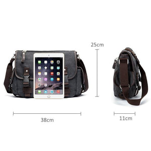 Planet Gates Men's Shoulder Bag Travel Crossbody Bags Causal Canvas Messenger Bag Patchwork Multi-function Laptop Handbag School Tote