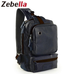 Planet Gates Men's Shoulder Bag Vintage Men Crossbody Bag Men Chest Bags Casual Fashion PU Leather Men Messenger Bag