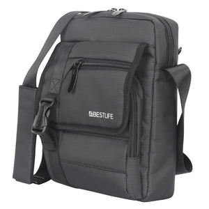 Planet Gates Men's Shoulder Messenger Bag 10.2" Business Briefcase Crossbody Messenger Bags Multifunction Men Nylon Shoulder Satchel