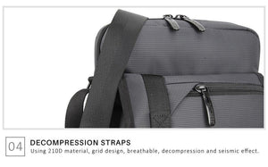 Planet Gates Men's Shoulder Messenger Bag 10.2" Business Briefcase Crossbody Messenger Bags Multifunction Men Nylon Shoulder Satchel