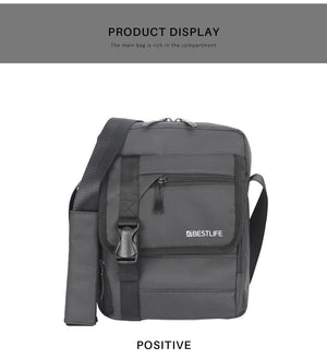 Planet Gates Men's Shoulder Messenger Bag 10.2" Business Briefcase Crossbody Messenger Bags Multifunction Men Nylon Shoulder Satchel