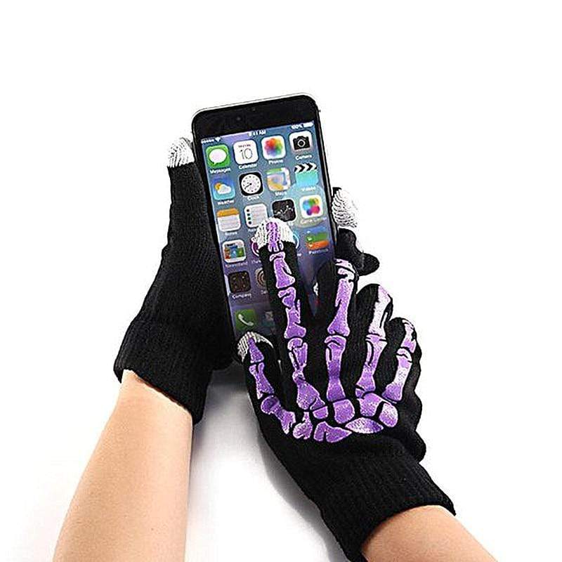 Planet Gates Men's Skeleton  Touch Screen Compatible Gloves