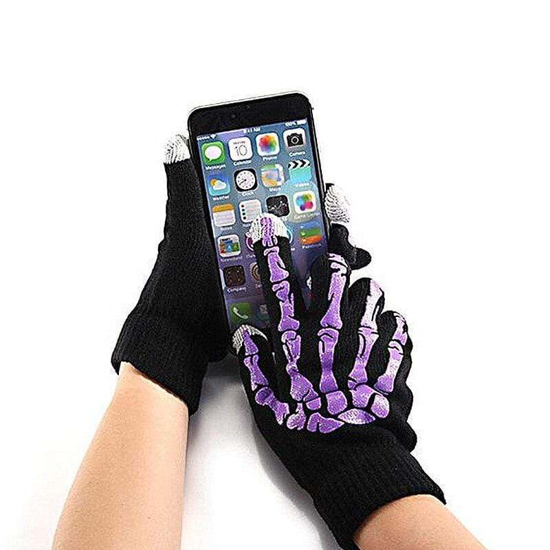Planet Gates Men's Skeleton  Touch Screen Compatible Gloves