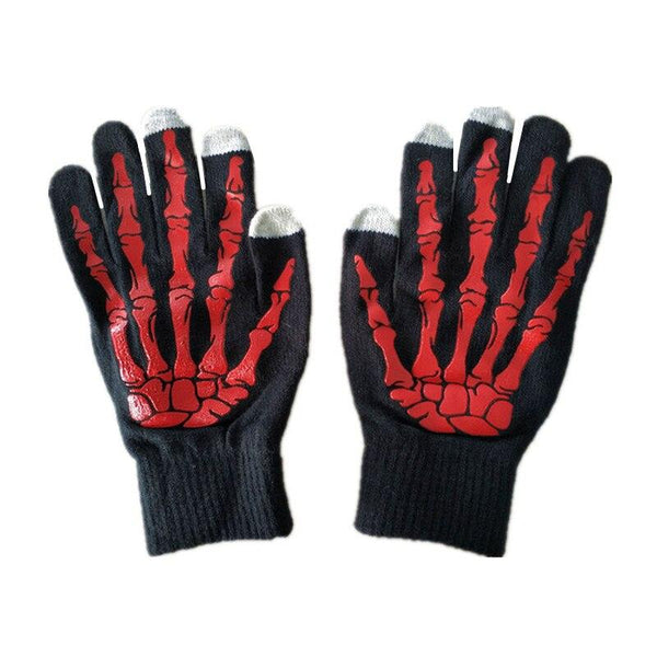 Planet Gates Men's Skeleton  Touch Screen Compatible Gloves