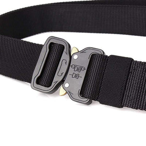 Men's Tactics Belt Design Steel Buckle Belt Man Quality Canvas Elastic Belts Waistband Casual Men