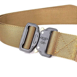 Men's Tactics Belt Design Steel Buckle Belt Man Quality Canvas Elastic Belts Waistband Casual Men