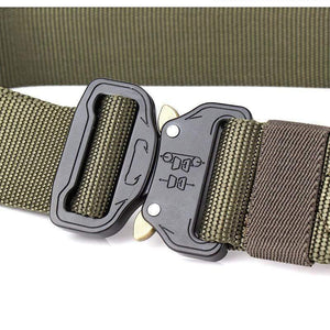Men's Tactics Belt Design Steel Buckle Belt Man Quality Canvas Elastic Belts Waistband Casual Men