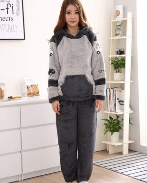 Planet Gates Men's Thicken Warm Pajama Sets Couples Winter Soft Flannel Pajama Cars Printing Long Sleep Lounge