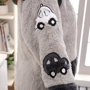 Planet Gates Men's Thicken Warm Pajama Sets Couples Winter Soft Flannel Pajama Cars Printing Long Sleep Lounge