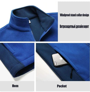 Planet Gates Men's Thicken windbreaker Fleece Jackets 7XL 8XL 9XL Wool Liner Hoody Warm sportswear Hoodies Thermal Coats Sweatshirts For Men