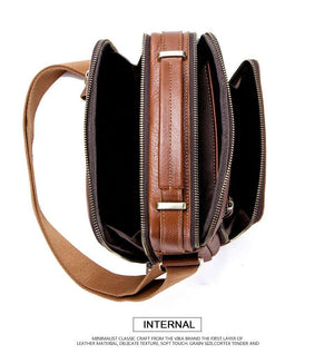 Planet Gates Men's Travel Bag Casual Men Messenger Bags High Quality Brand Genuine Leather Crossbody Bags For Mini Laptop