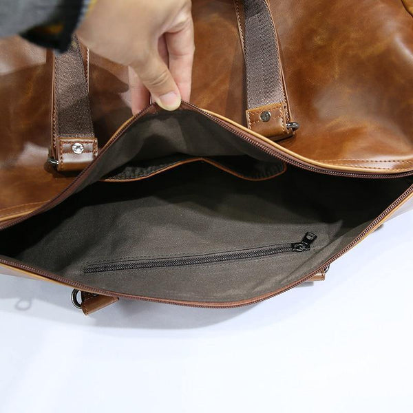 Planet Gates Men's Travel Bags Coffee Bucket Handbags Shoulder Bag large Men Business Luggage Bag