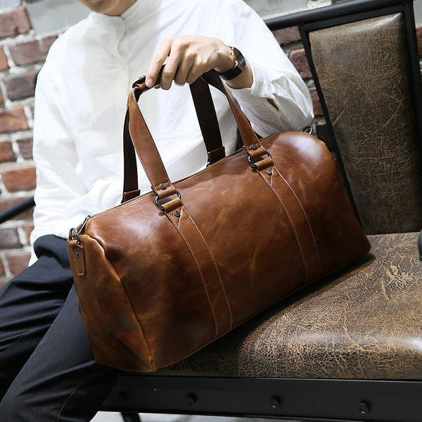 Planet Gates Men's Travel Bags Coffee Bucket Handbags Shoulder Bag large Men Business Luggage Bag