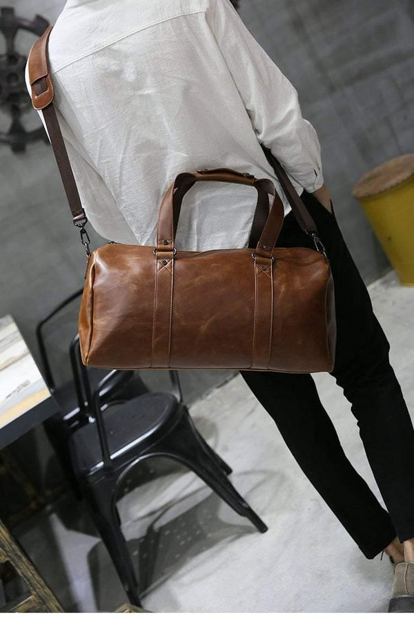 Planet Gates Men's Travel Bags Coffee Bucket Handbags Shoulder Bag large Men Business Luggage Bag