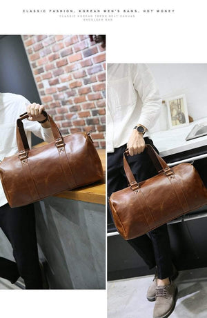 Planet Gates Men's Travel Bags Coffee Bucket Handbags Shoulder Bag large Men Business Luggage Bag