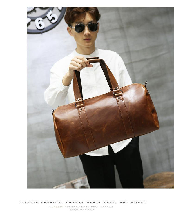 Planet Gates Men's Travel Bags Coffee Bucket Handbags Shoulder Bag large Men Business Luggage Bag