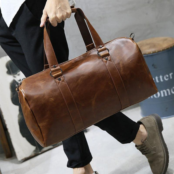 Planet Gates Men's Travel Bags Coffee Bucket Handbags Shoulder Bag large Men Business Luggage Bag
