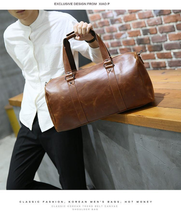 Planet Gates Men's Travel Bags Coffee Bucket Handbags Shoulder Bag large Men Business Luggage Bag