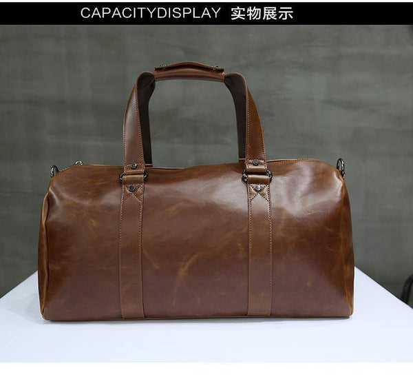 Planet Gates Men's Travel Bags Coffee Bucket Handbags Shoulder Bag large Men Business Luggage Bag