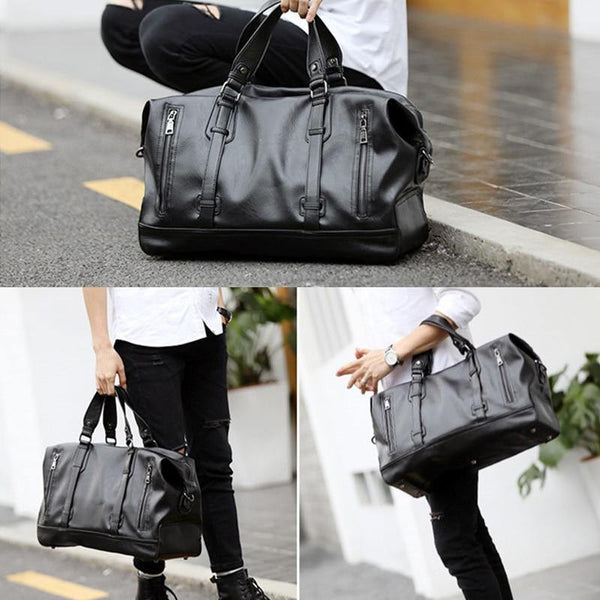 Planet Gates Men's Travel Bags Luggage Waterproof Suitcase Duffel Bag Big Large Capacity Bags Casual High-Capacity PU Leather Handbag