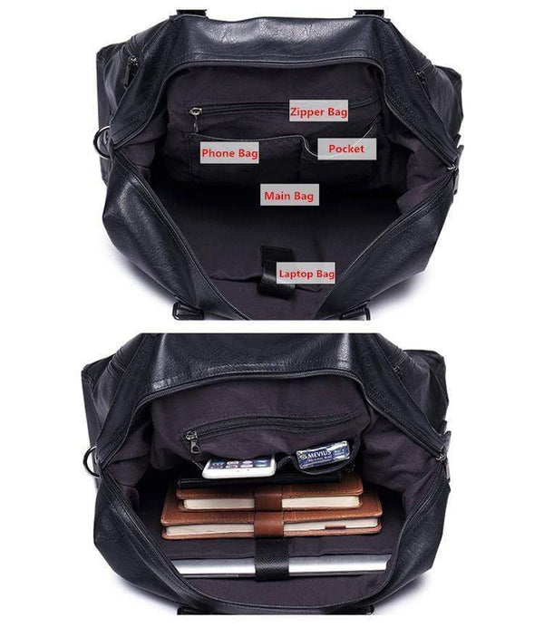 Planet Gates Men's Travel Bags Luggage Waterproof Suitcase Duffel Bag Big Large Capacity Bags Casual High-Capacity PU Leather Handbag