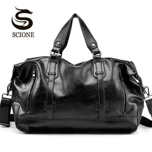 Planet Gates Men's Travel Bags Luggage Waterproof Suitcase Duffel Bag Big Large Capacity Bags Casual High-Capacity PU Leather Handbag