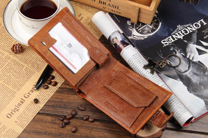 Planet Gates Men's wallet leather quality guarantee card purse for male vintage wallet coin purse