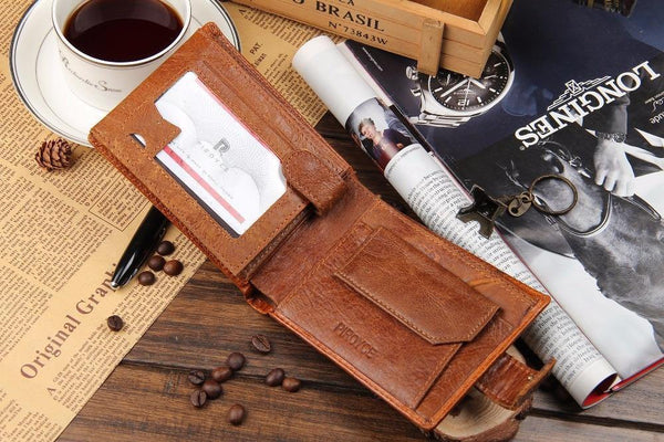 Planet Gates Men's wallet leather quality guarantee card purse for male vintage wallet coin purse