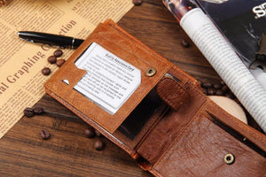 Planet Gates Men's wallet leather quality guarantee card purse for male vintage wallet coin purse